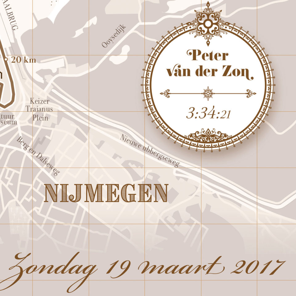Print Stevensloop Nijmegen 2017 Classic Brown