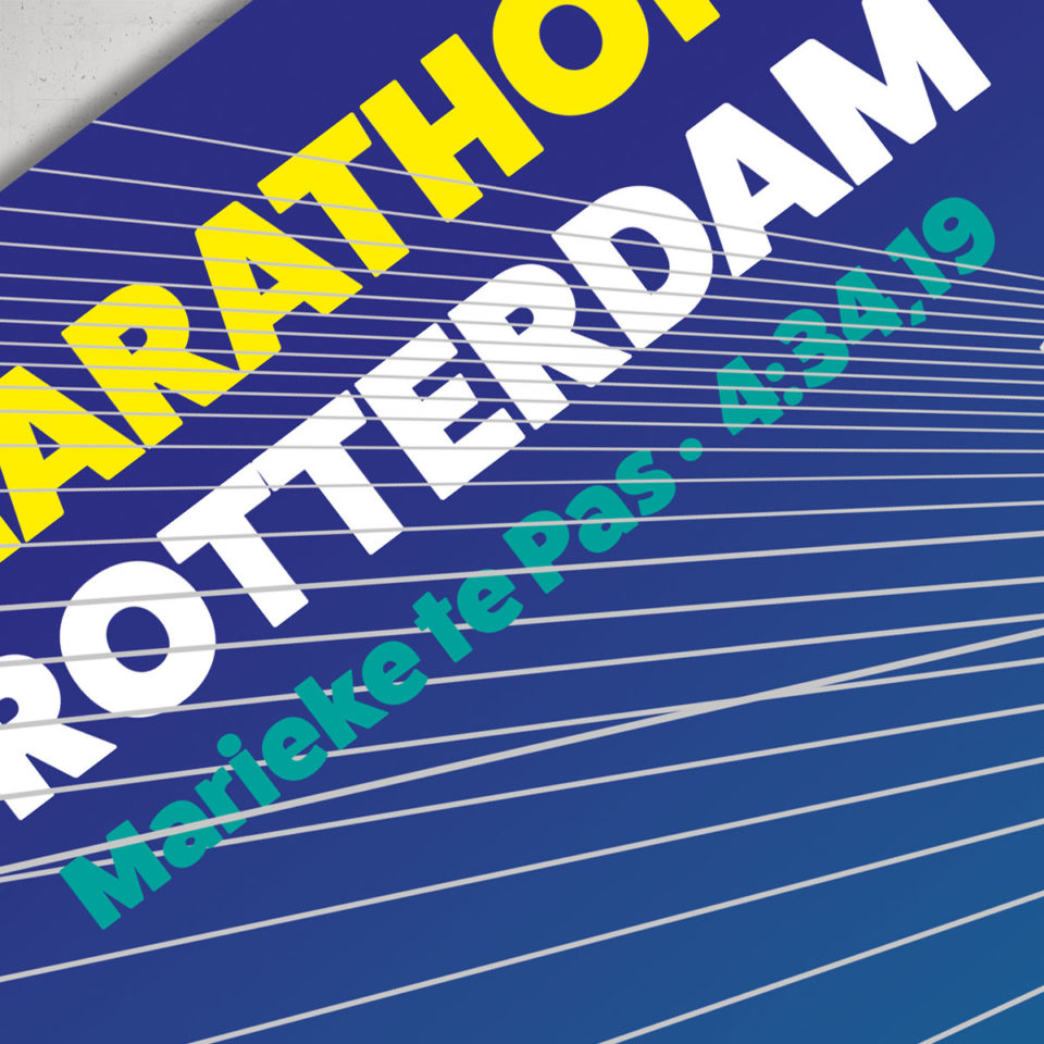Sonderdruck Marathon Rotterdam - Erasmusbrücke