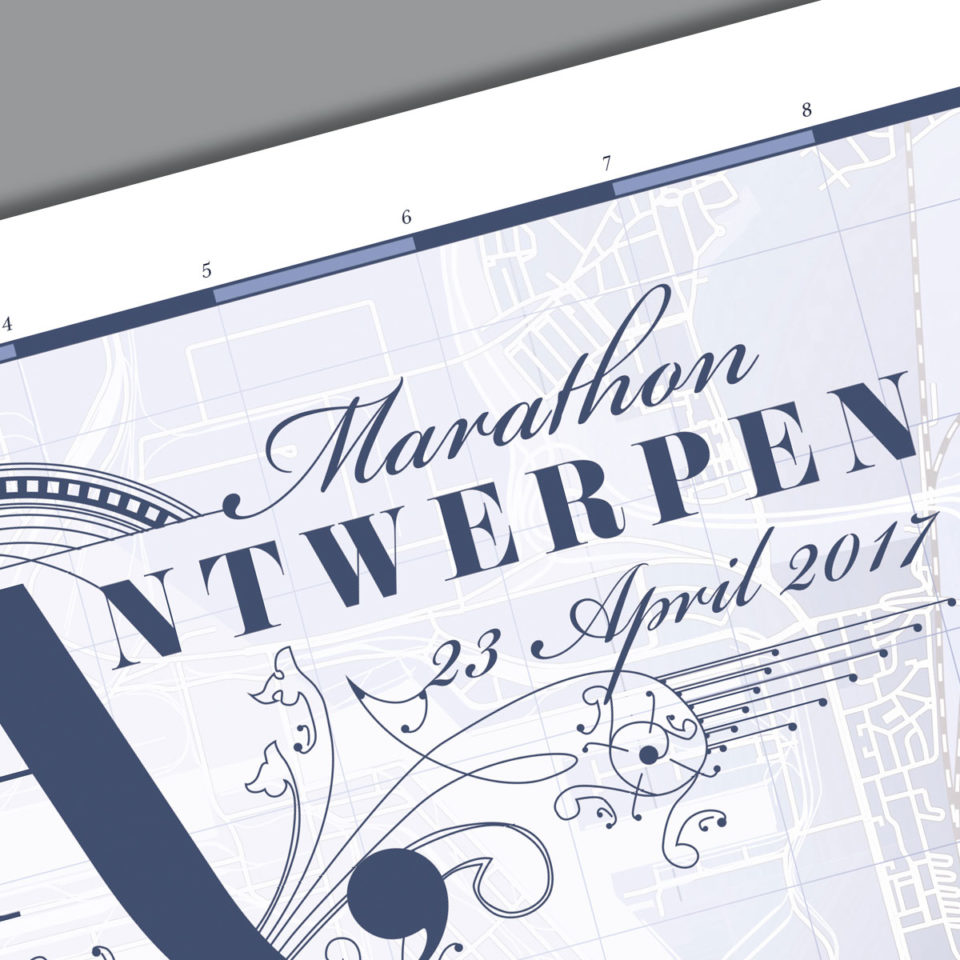 Antwerpen Marathon print - print my run