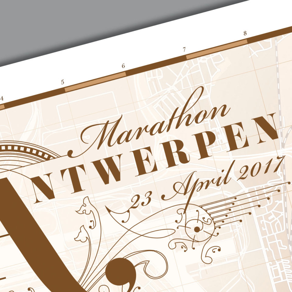 Antwerp Marathon print - print my run