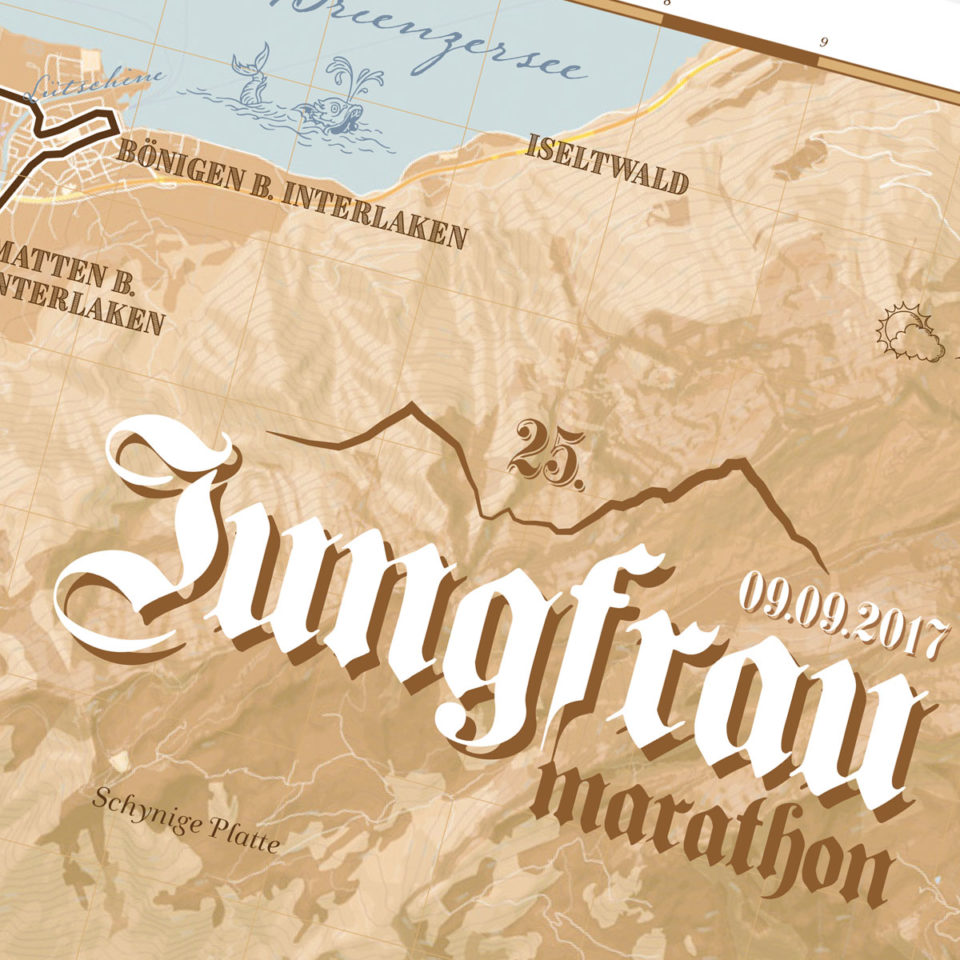 Jungfrau Marathon print - print my run