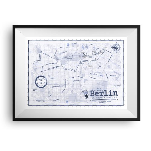 Berlin Half Marathon print Blue