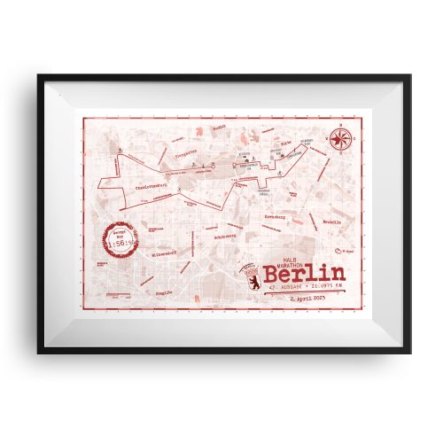 Berlijn Halve Marathon print Rood